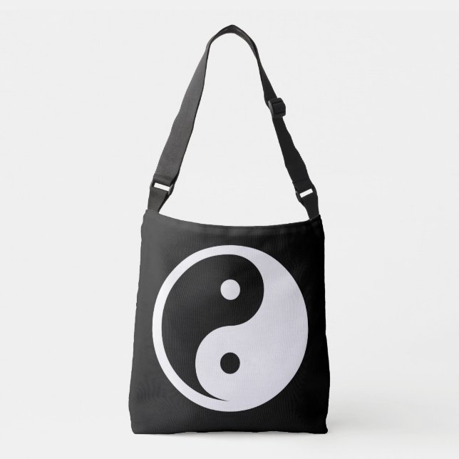 Bolsa Ajustável Símbolo Yin Yang - tatuagem sólida design 2 (Frente)