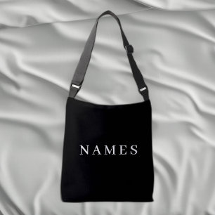 Bolsa Ajustável Simples Preto Personalizado Adicionar Seu Nome Ele