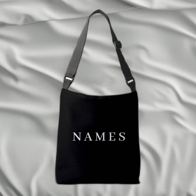 Bolsa Ajustável Simples Preto Personalizado Adicionar Seu Nome Ele (Criador carregado)