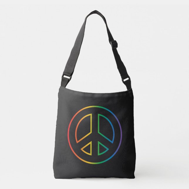Bolsa Ajustável Sinal de Paz Arco-Íris (Frente)