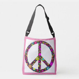 BOLSA AJUSTÁVEL SINAL DE PAZ FLORAL DE GROOVY