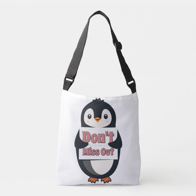 Bolsa Ajustável Sinal de Pinguim: Não Perca (Frente)