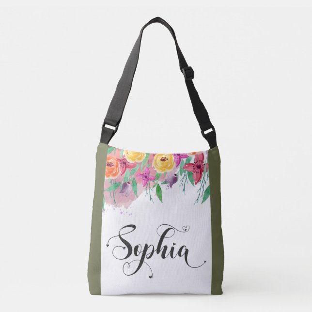 Bolsa Ajustável Sinal de Sophia floral Calliografia Baby (Frente)