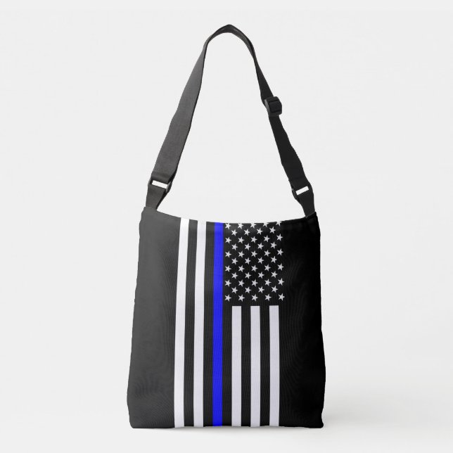 Bolsa Ajustável Sinalizador Americano Thin Blue Line (Frente)