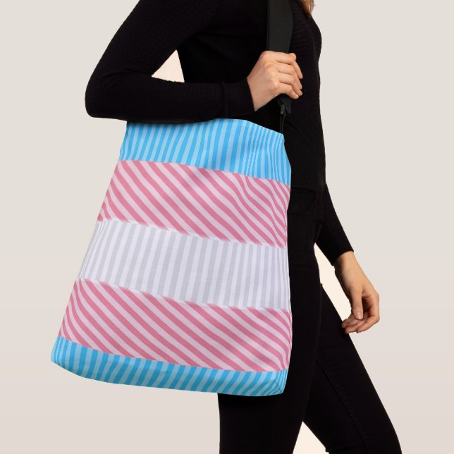 Bolsa Ajustável Sinalizador do Abstrato Transgender Pride Stripe F (Close Up)