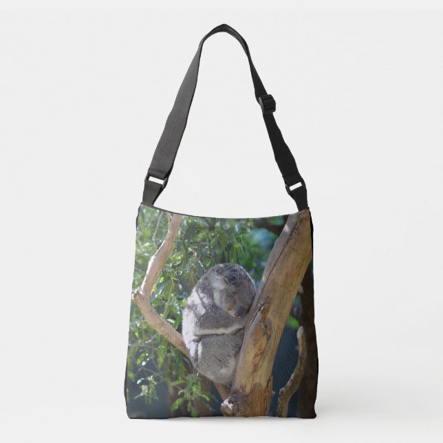 Bolsa Ajustável Sleepy Koala em Tree Photo (Frente)