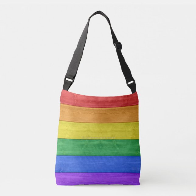 Bolsa Ajustável SlipperyJoe's clássico arco-íris tátil feito à mão (Frente)