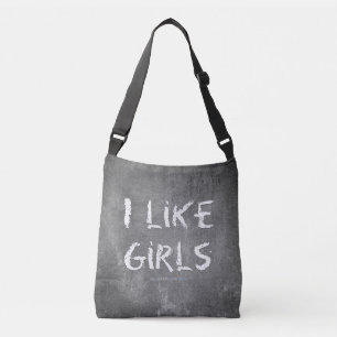Bolsa Ajustável SlipperyJoe's Eu Gosto de Garotas quadro-negro suj