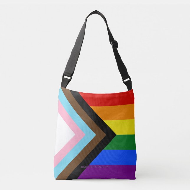 Bolsa Ajustável SlipperyJoe's Progress Pride Flag gay Dons LGBTQI (Frente)