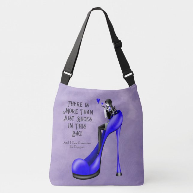 Bolsa Ajustável Slogan Personalizado Diva da Moda em Stiletto (Frente)