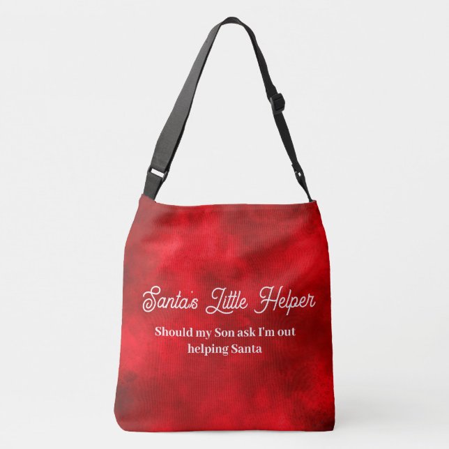 Bolsa Ajustável Slogan Vermelho de Natal Personalizado (Verso)