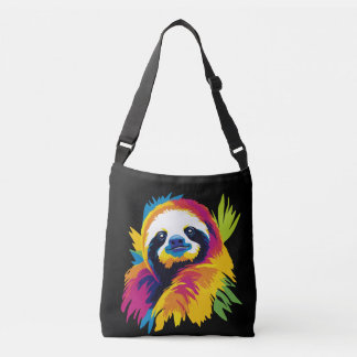 Bolsa Ajustável Sloth Portrait Illustration Watercolour Painting