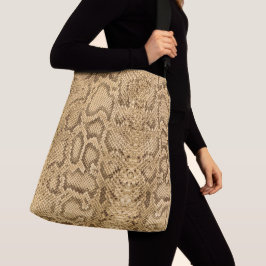 Bolsa Ajustável Snakeskin Exótico de Anaconda Dourada Amarela