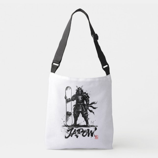 Bolsa Ajustável Snowboard Brush Art - Standing Samurai snowboard  (Frente)