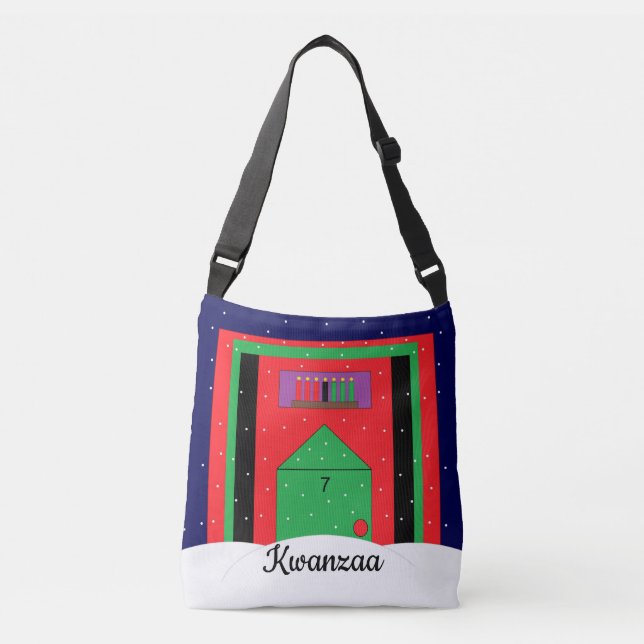 Bolsa Ajustável Snowy Kwanzaa: (Frente)