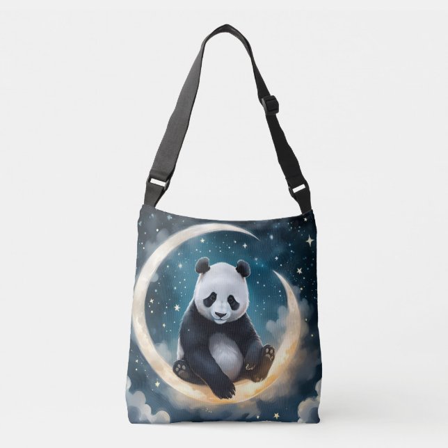 Bolsa Ajustável Sonhando ao Luar: Serenata Celestial do Panda (Frente)