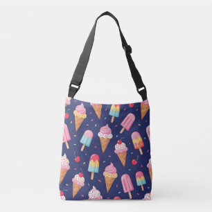 Bolsa Ajustável Sorvete, picolés e padrão de cerejas