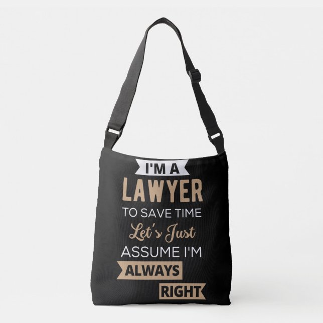 Bolsa Ajustável Sou advogado, para poupar tempo (Frente)