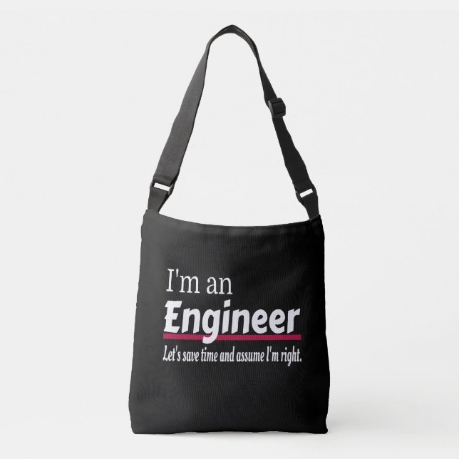 Bolsa Ajustável Sou uma Novidade Engraçada ENGENHEIRO (Frente)