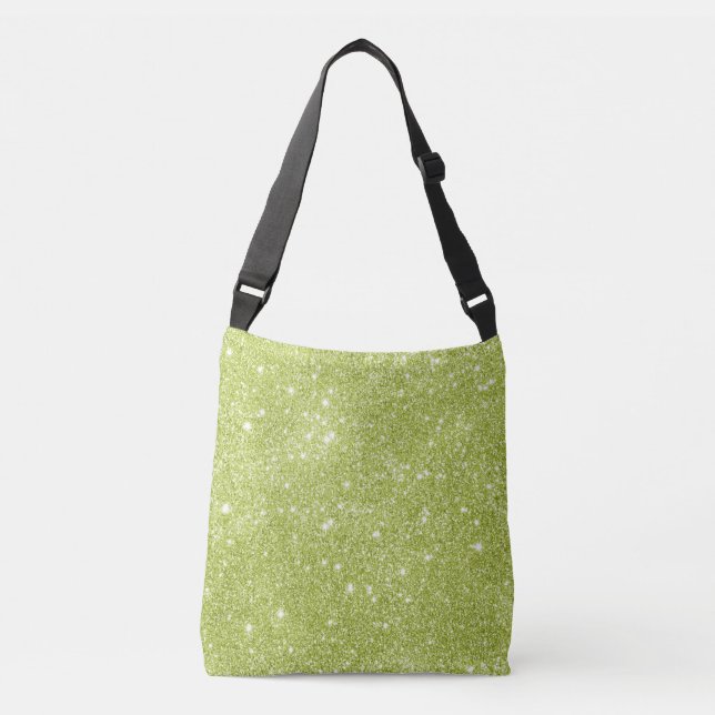 Bolsa Ajustável Sparkles do brilho do verde limão (Frente)