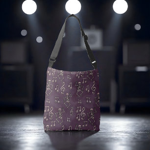 Bolsa Ajustável Spooky Cute Dancing Skeleton Music Notes Halloween