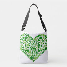 St Patricks Heart Crossbody Bag
