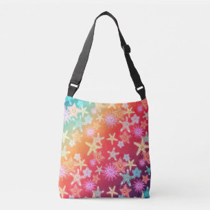 Bolsa Ajustável Starfish engraçado em um padrão colorido do esti