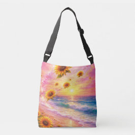 Bolsa Ajustável Sueño Marino de Girasoles: Atardecer en la Playa