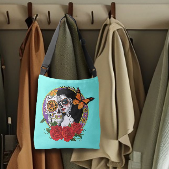 Bolsa Ajustável Sugar Skulls Art Nouveau (Criador carregado)