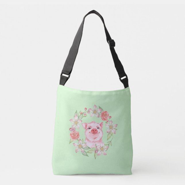 Bolsa Ajustável Suínos e flores (Frente)
