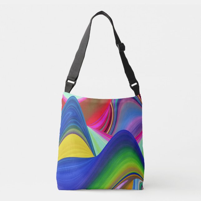 Bolsa Ajustável Summerrainbow, Abstrato 3D Rainbowart (Frente)