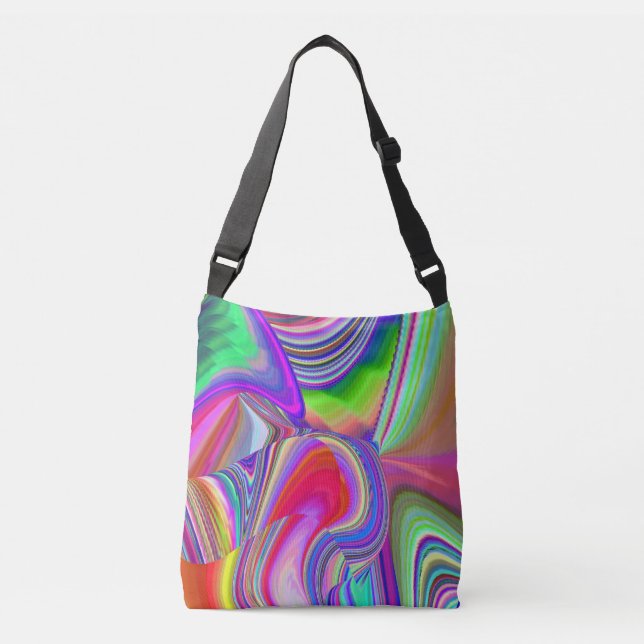 Bolsa Ajustável Summerrainbow, Abstrato 3D Rainbowart (Frente)