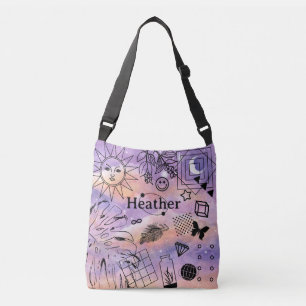 Bolsa Ajustável Sun Moon Purple Sky - Saco de Corpo Personalizado