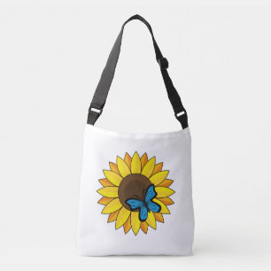 Bolsa Ajustável Sunflower and Blue Butterfly