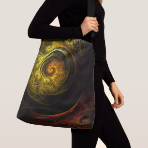 Bolsa Ajustável Sunrise Floral Vermelha Abstrato Arte Cruzada