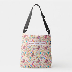 Bolsa Ajustável Suprimentos de arte coloridos Padrão criativo para