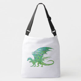 Bolsa Ajustável Surpreendente Dragão Verde Mosaico