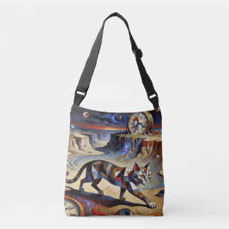 Bolsa Ajustável Surreal Cat Melting Clocks Dali Picasso Inspired
