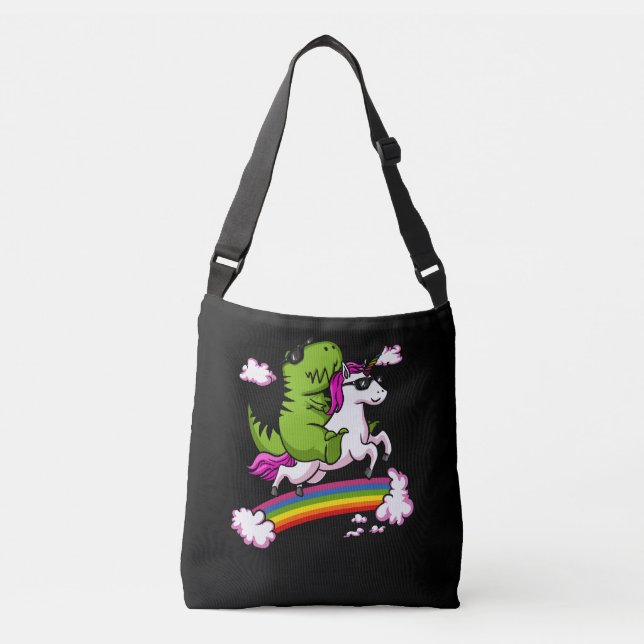Bolsa Ajustável T-Rex Dinossaur Andando Arco-Íris Magnético (Frente)
