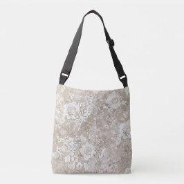 Bolsa Ajustável Tan e Cream Floral