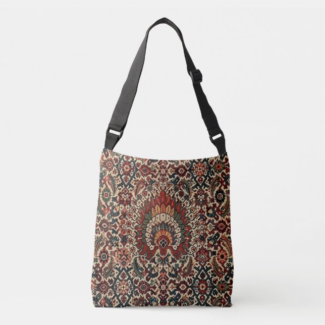 Bolsa Ajustável Tapete Persa Turco Oriental Antigo (Frente)