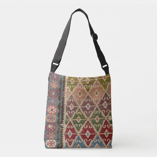 Bolsa Ajustável Tapete Turco Kilim (Frente)