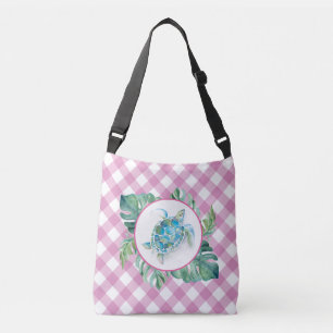 Bolsa Ajustável Tartaruga-do-mar Tropical Cor-de-Mar Rosa-Rosa-Coc