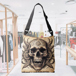 Bolsa Ajustável Tatuagem estilo desenho a tinta Caveira