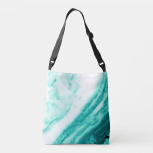Bolsa Ajustável Teal e White Marble