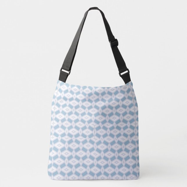 Bolsa Ajustável Teal Snow White Diamond Impressão (Frente)