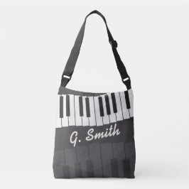 Bolsa Ajustável Teclado Piano Preto e Branco Personalizado. Adicio