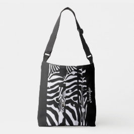 Bolsa Ajustável Tendência de Padrão de Monograma e Zebra Cuta