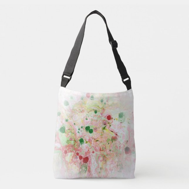 Bolsa Ajustável Tendência Moderna Abstrato Rosa Vermelho Amarelo V (Frente)