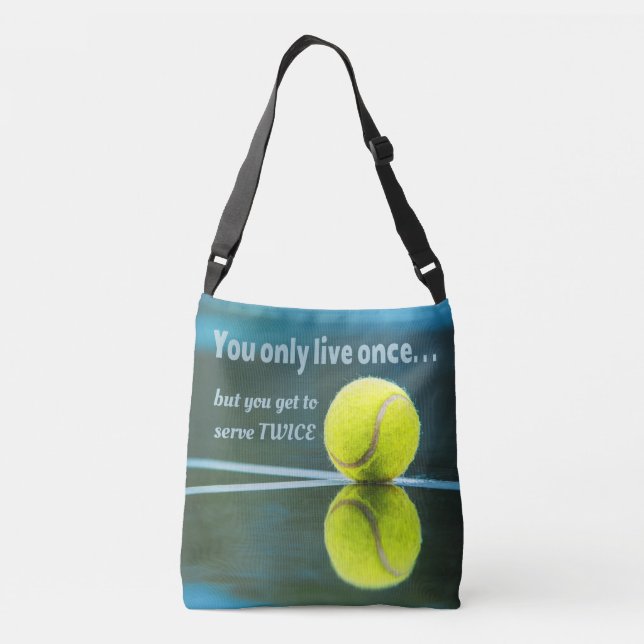 Bolsa Ajustável Tênis vive uma vez, duas vezes, Tênis Ball, Court (Verso)